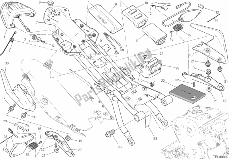 Todas las partes para Marco Trasero Comp. De Ducati Monster 1200 2016