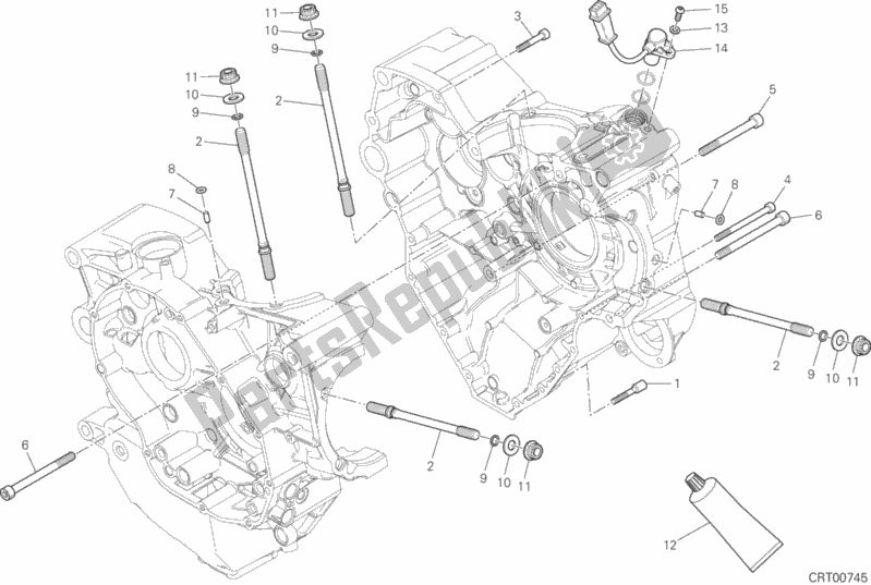 Alle onderdelen voor de 10a - Paar Halve Carters van de Ducati Monster 1200 2017