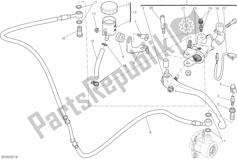 Todas las partes para Control De Embrague de Ducati Monster 1200 2017