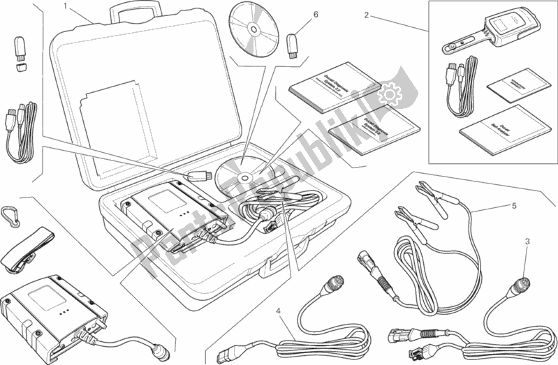 All parts for the Dds (2) Tester of the Ducati Monster 1200 2017