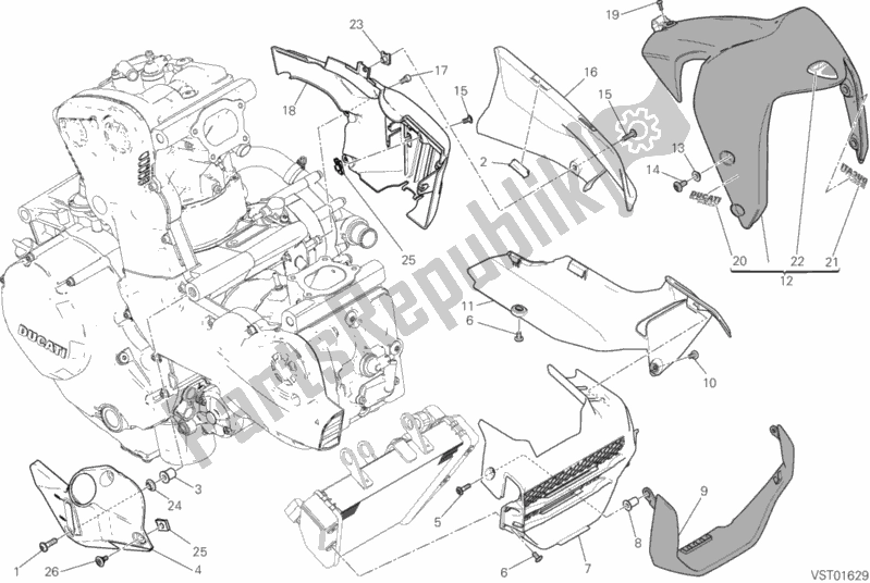 Wszystkie części do Pó? Owiewki Ducati Monster 1200 2017