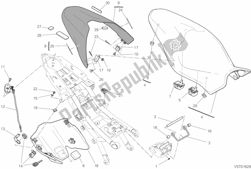 Toutes les pièces pour le Siège du Ducati Monster 1200 2017