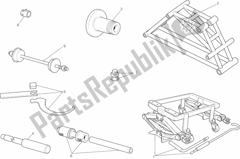 All parts for the Workshop Service Tools, Frame of the Ducati Monster 1200 2017