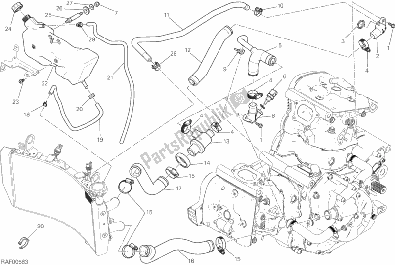 Todas las partes para Sistema De Refrigeración de Ducati Monster 1200 2018