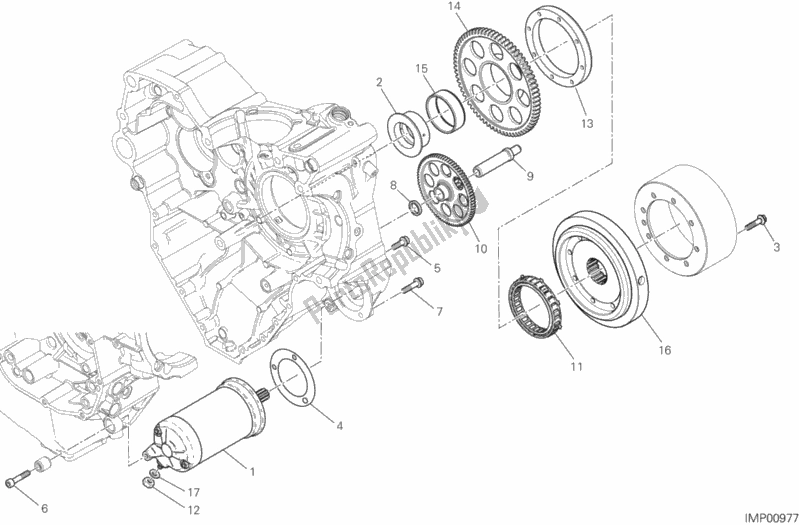 Todas as partes de Partida Elétrica E Ignição do Ducati Monster 1200 2018