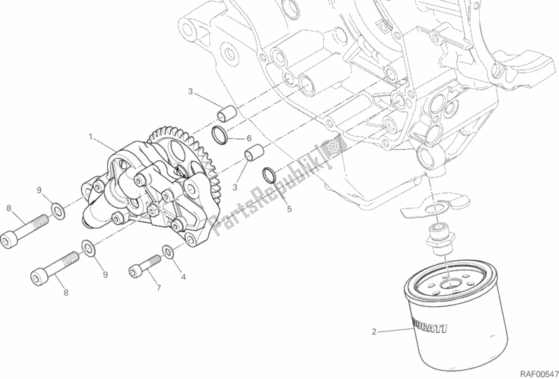 Alle onderdelen voor de Filters En Oliepomp van de Ducati Monster 1200 2018