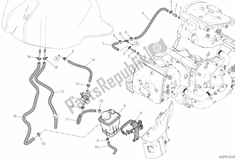 Todas las partes para Bote De Tubería De Aire Caliente de Ducati Monster 1200 2018