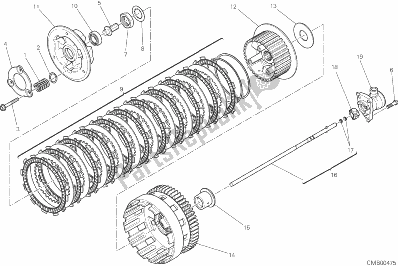 Todas as partes de Embreagem do Ducati Monster 1200 2019