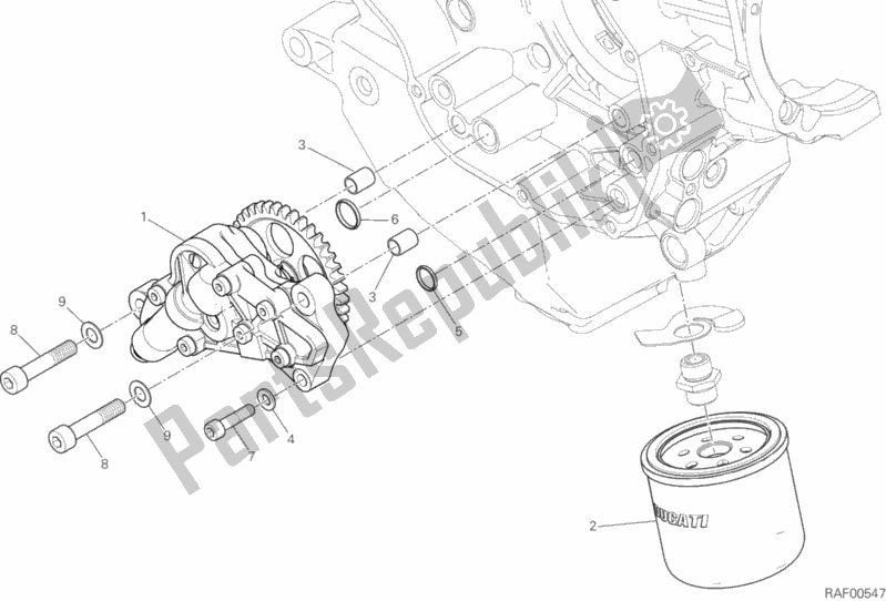 Todas las partes para Filtros Y Bomba De Aceite de Ducati Monster 1200 2019