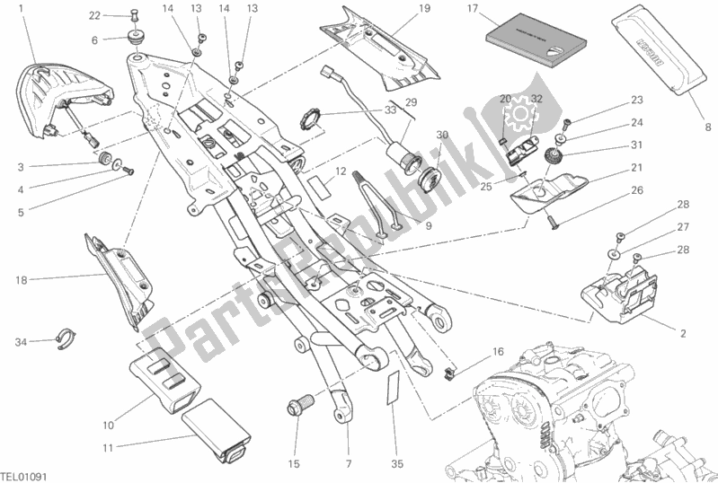 Todas las partes para Marco Trasero Comp. De Ducati Monster 1200 2019