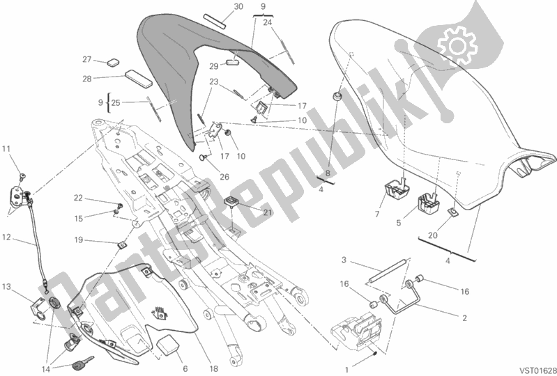 Todas las partes para Asiento de Ducati Monster 1200 2019