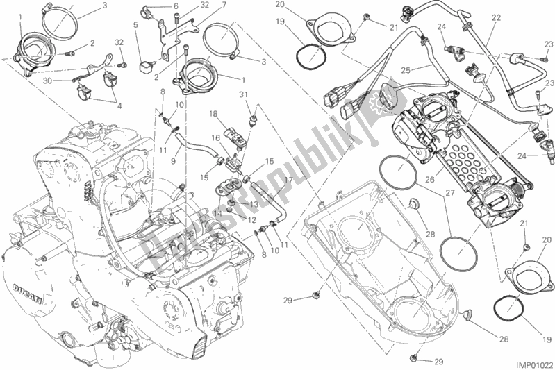 Todas las partes para Cuerpo Del Acelerador de Ducati Monster 1200 2019