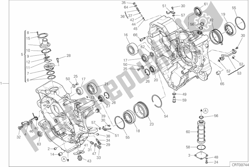 Alle onderdelen voor de 010 - Paar Halve Carters van de Ducati Monster 1200 2020