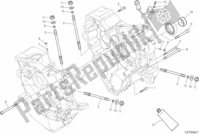 Alle onderdelen voor de 10a - Paar Halve Carters van de Ducati Monster 1200 2020