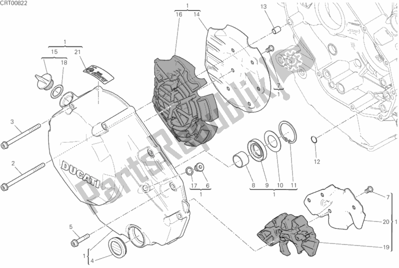 Todas las partes para Tapa Del Embrague de Ducati Monster 1200 2020