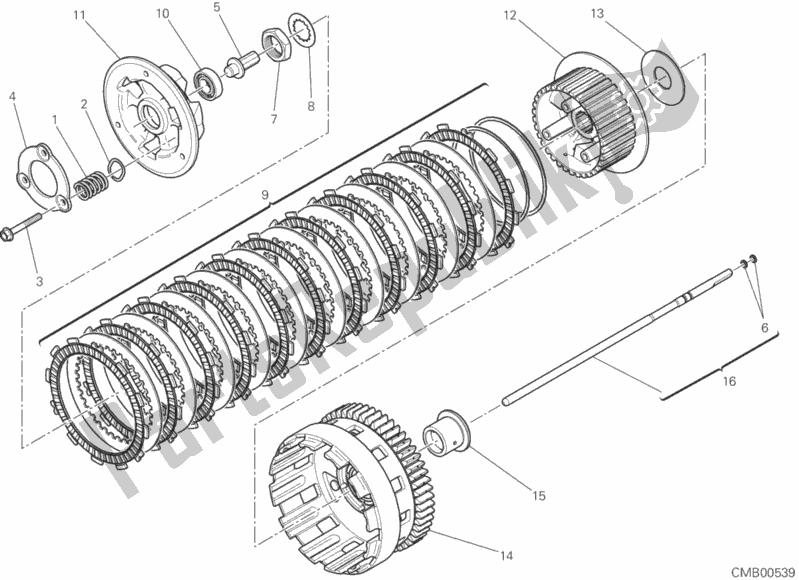 Alle onderdelen voor de Koppeling van de Ducati Monster 1200 2020