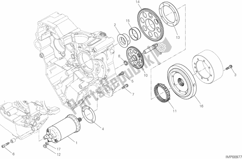 Alle onderdelen voor de Elektrisch Starten En Ontsteken van de Ducati Monster 1200 2020