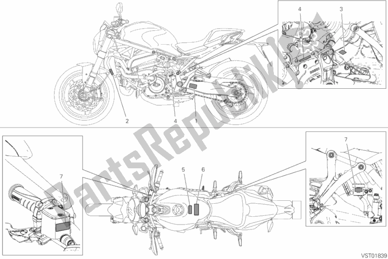 Todas las partes para Placas De Posicionamiento de Ducati Monster 1200 2020