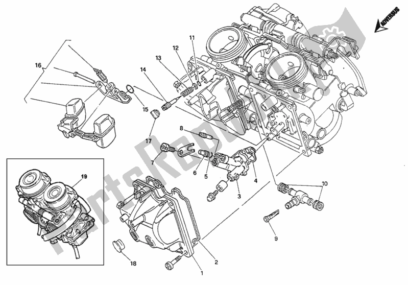 Todas las partes para Carburador de Ducati Monster 400 1995