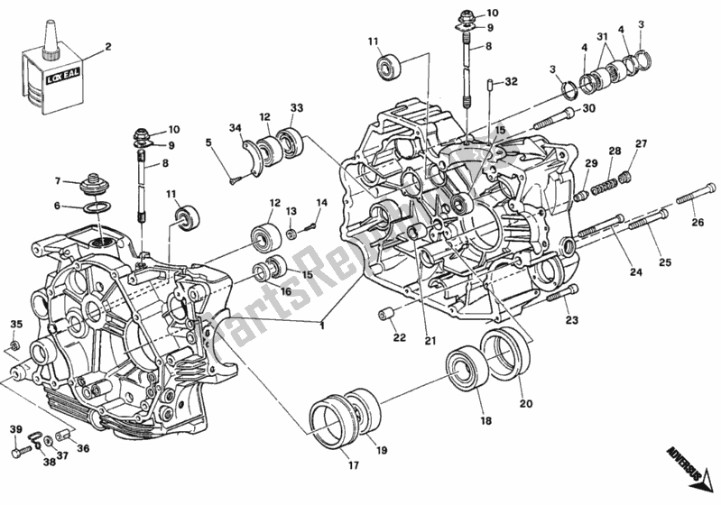 Todas las partes para Caja Del Cigüeñal de Ducati Monster 400 1995