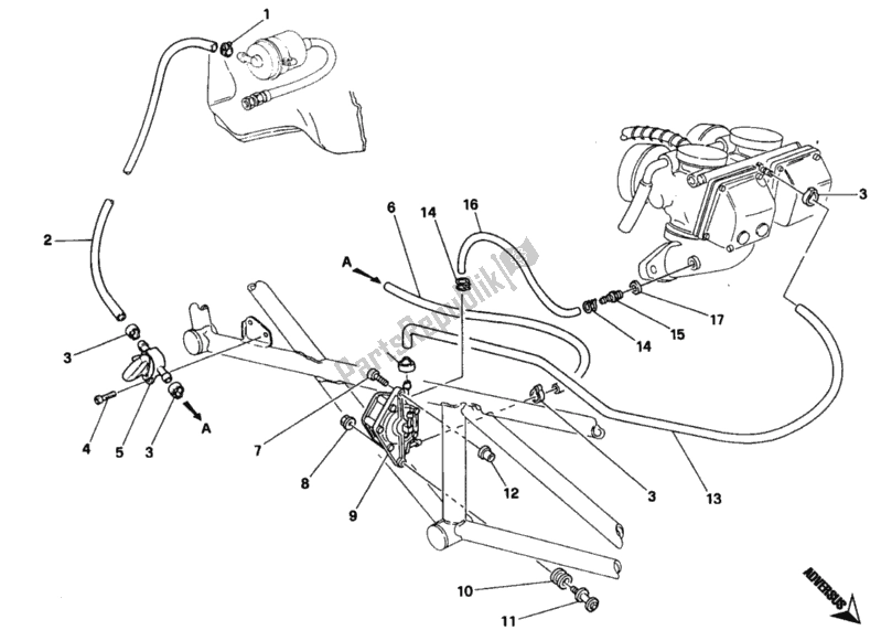 Toutes les pièces pour le Pompe à Carburant <001755 du Ducati Monster 400 1995