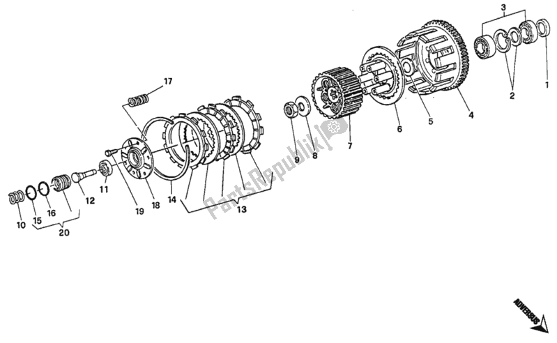 Tutte le parti per il Frizione del Ducati Monster 400 1996