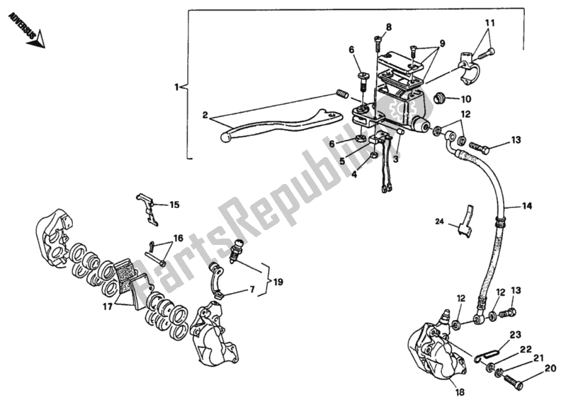 Todas las partes para Sistema De Freno Delantero de Ducati Monster 400 1996