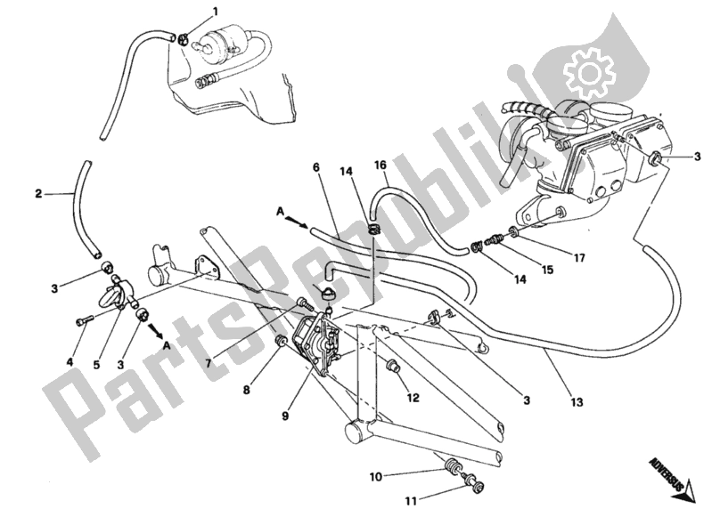 Tutte le parti per il Pompa Benzina <001755 del Ducati Monster 400 1996