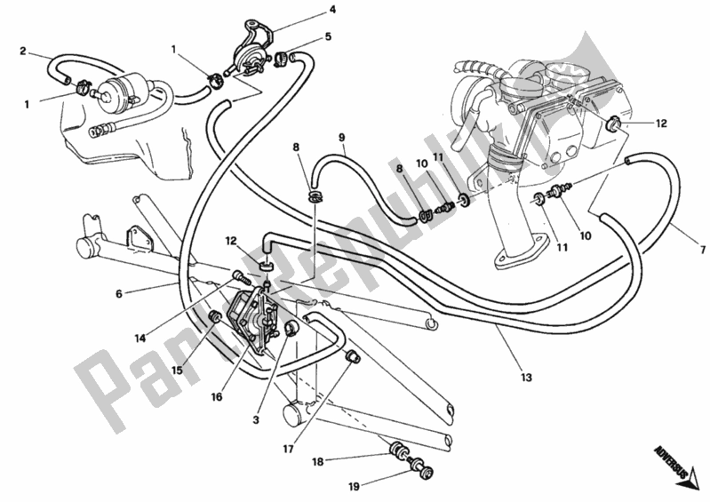 Tutte le parti per il Pompa Benzina Dm 001756 del Ducati Monster 400 1996