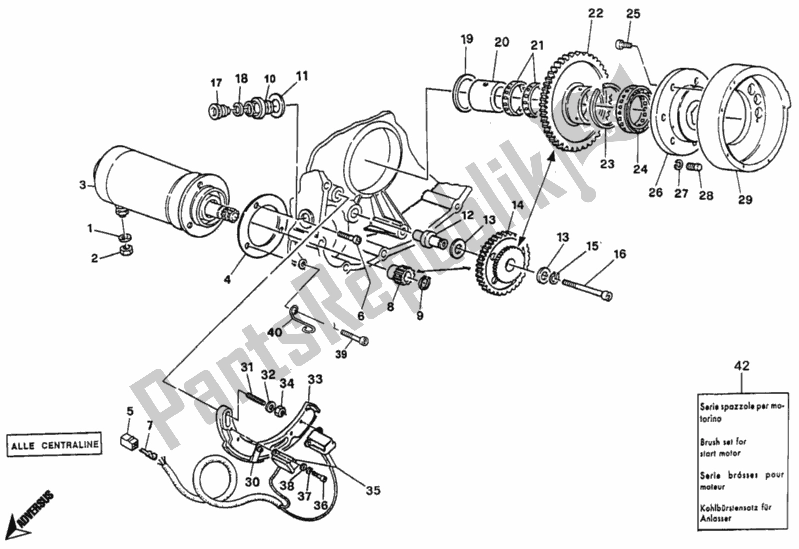 All parts for the Generator - Starting Motor of the Ducati Monster 400 1996
