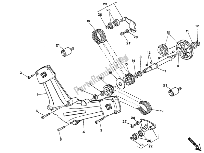 Tutte le parti per il Cinghia Di Distribuzione del Ducati Monster 400 1996