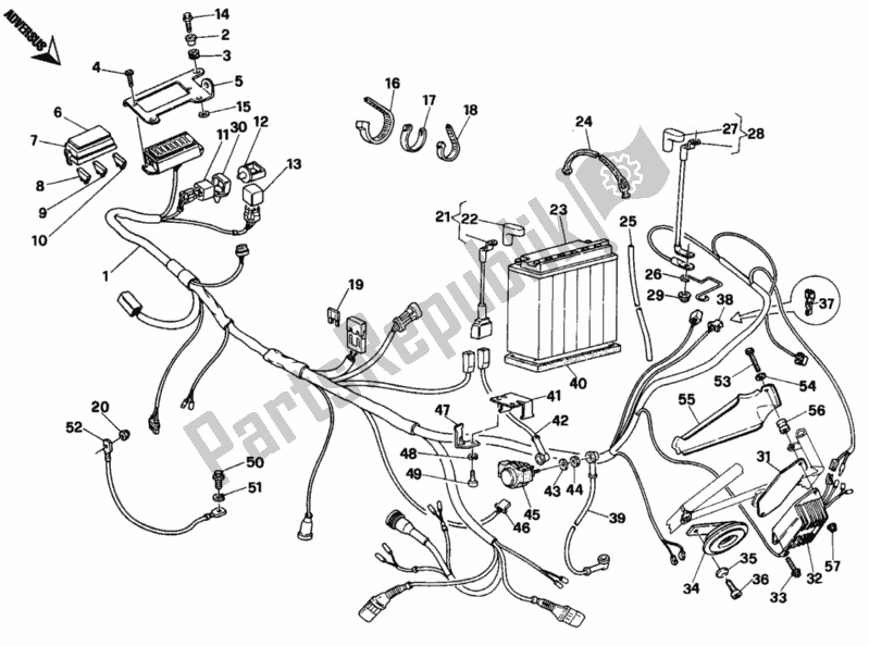 Tutte le parti per il Cablaggio Elettrico del Ducati Monster 400 1996