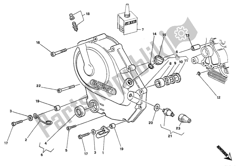 Todas las partes para Tapa Del Embrague de Ducati Monster 400 1997