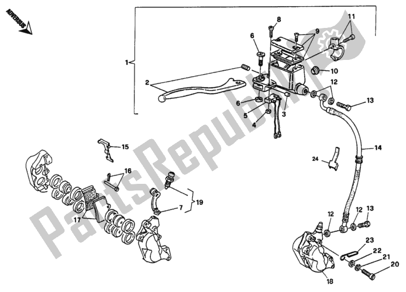 Todas las partes para Sistema De Freno Delantero de Ducati Monster 400 1997