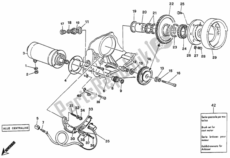 Tutte le parti per il Generatore - Motore Di Avviamento del Ducati Monster 400 1997