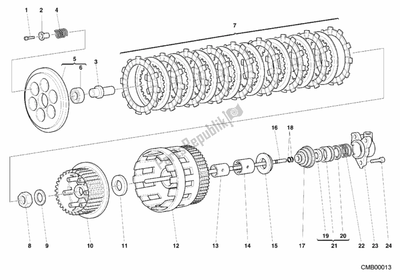 Tutte le parti per il Frizione My00 del Ducati Monster 400 2000