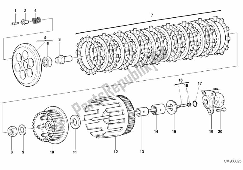 Tutte le parti per il Frizione My01 del Ducati Monster 400 2000