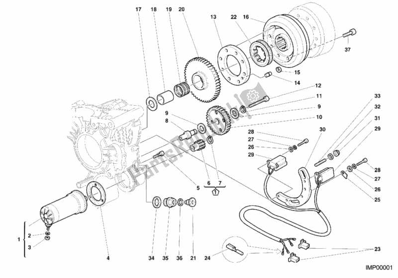 Todas las partes para Generador - Motor De Arranque de Ducati Monster 400 2000