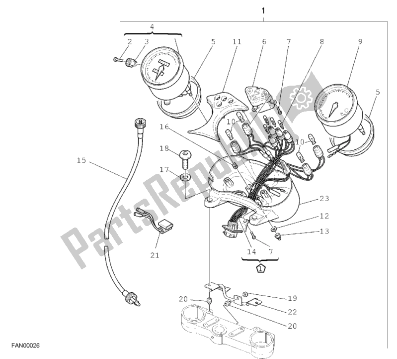 Tutte le parti per il Metro My01 del Ducati Monster 400 2000