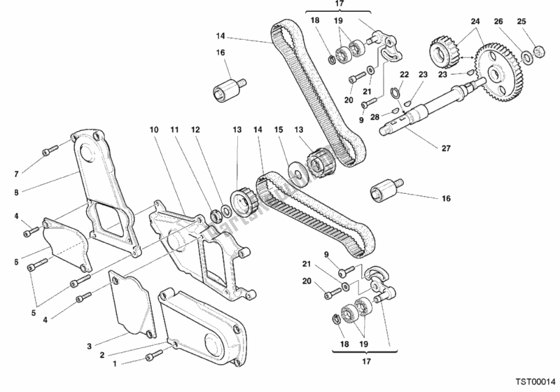 Tutte le parti per il Cinghia Di Distribuzione del Ducati Monster 400 2000