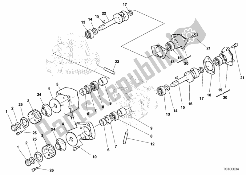 Tutte le parti per il Albero A Camme del Ducati Monster 400 2001