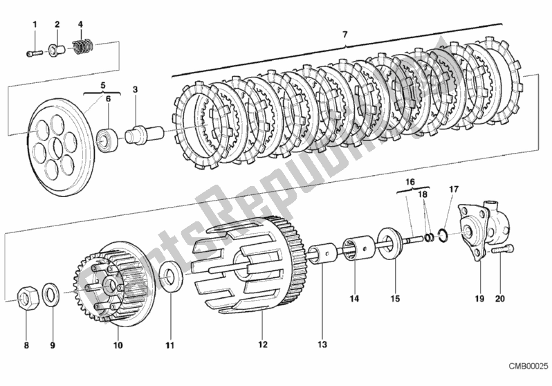 Tutte le parti per il Frizione My01 del Ducati Monster 400 2001