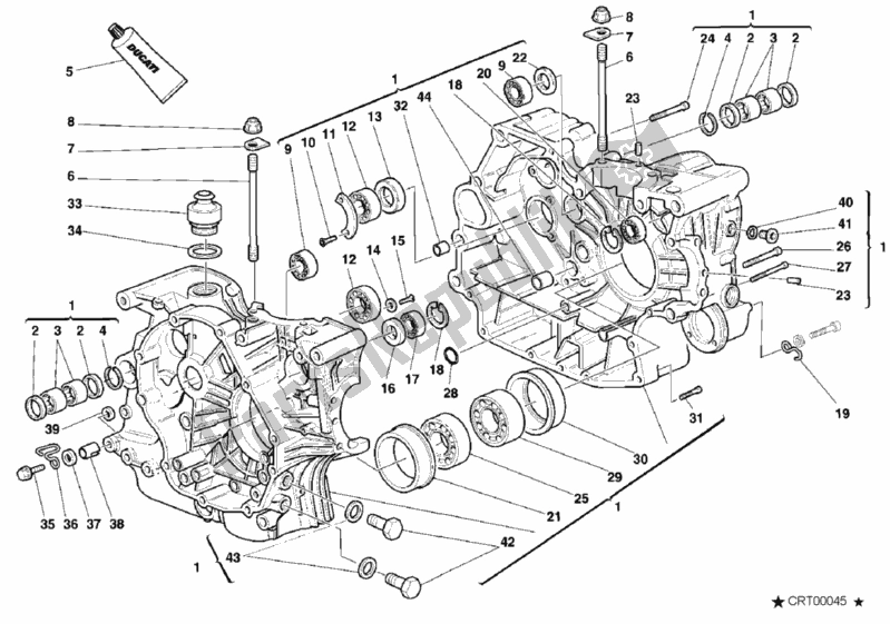 Todas as partes de Bloco Do Motor do Ducati Monster 400 2001