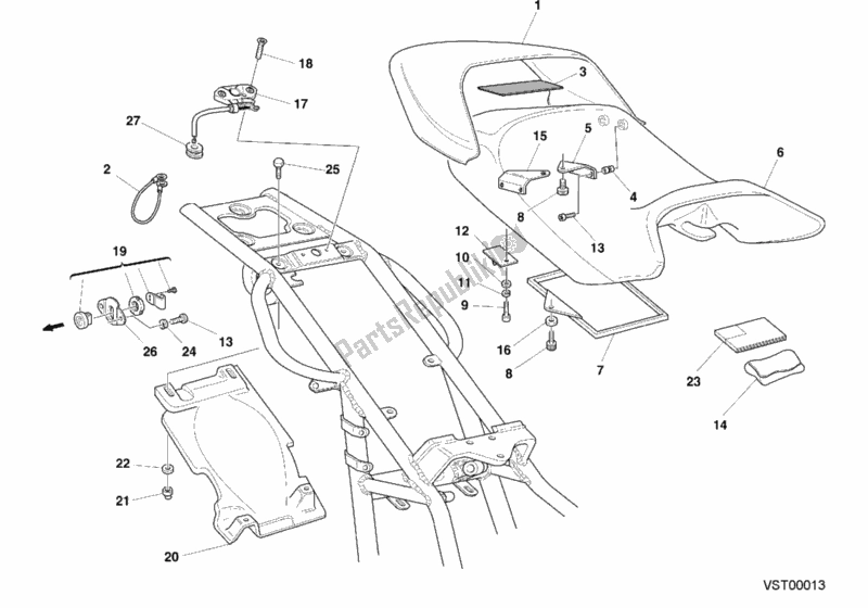 Tutte le parti per il Posto A Sedere del Ducati Monster 400 2001