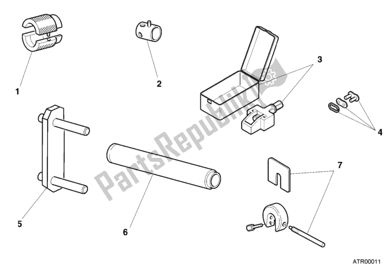 Todas las partes para Taller De Herramientas De Servicio, Marco de Ducati Monster 400 2001