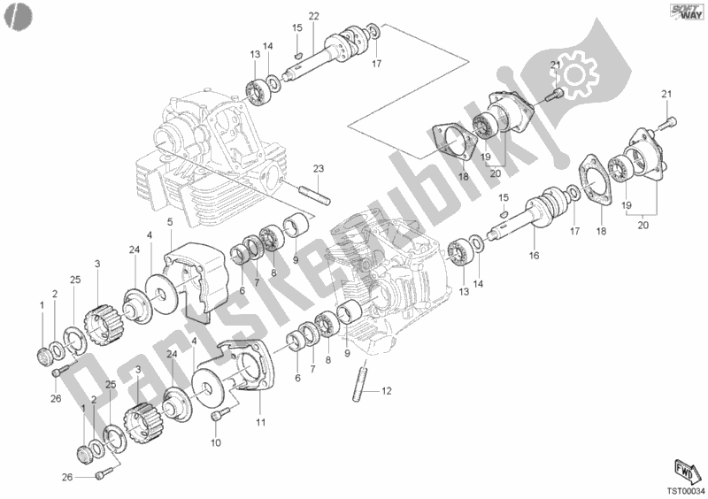 Tutte le parti per il Albero A Camme del Ducati Monster 400 2002