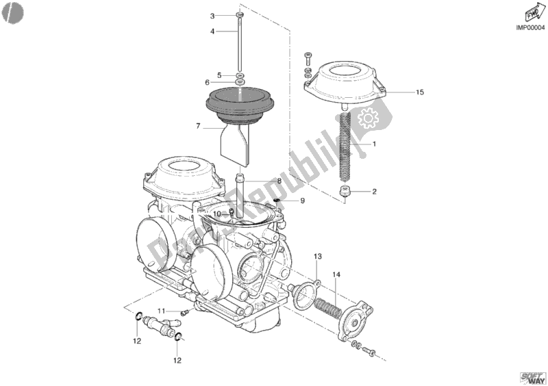 Tutte le parti per il Ricambi Carburatore del Ducati Monster 400 2002