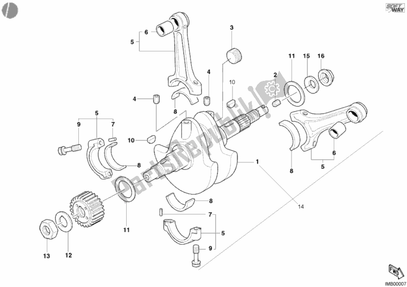 Todas las partes para Cigüeñal de Ducati Monster 400 2002