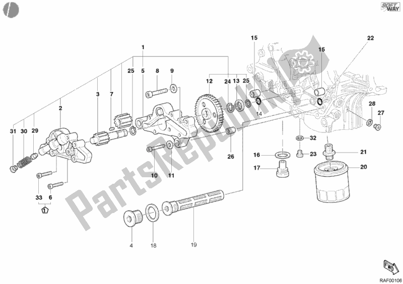 Todas las partes para Bomba De Aceite - Filtro de Ducati Monster 400 2002