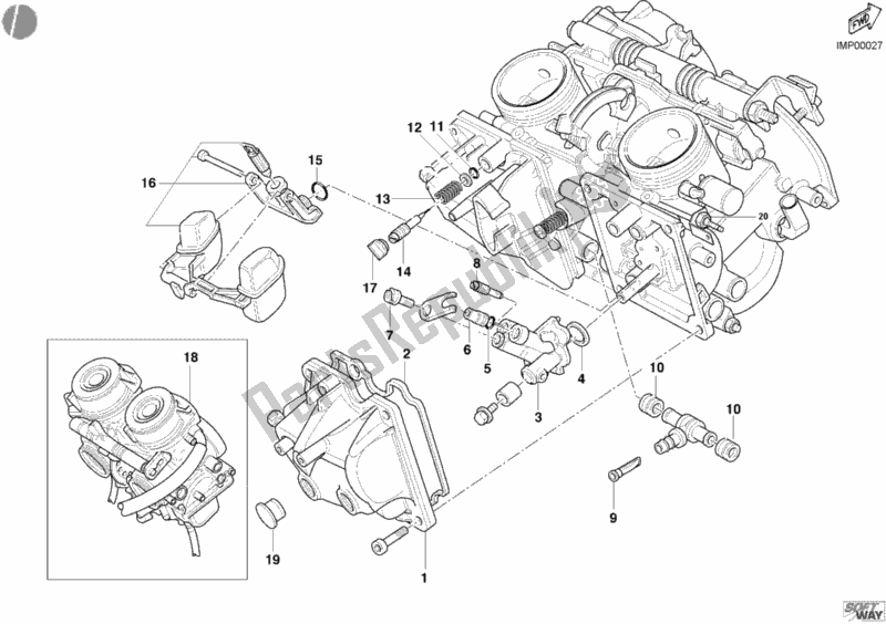 Tutte le parti per il Carburatore del Ducati Monster 400 2003